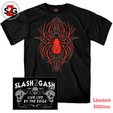 slash2gash S2G Hot Leathers Pinstripe Spider Short Sleeve T-Shirt Custom