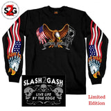 All Gave Some Long Sleeve Shirt w/ American Flag Eagle POW MIA custom slash2gash backprint S2G