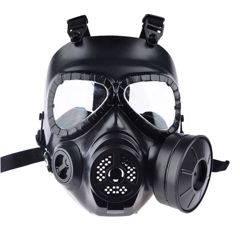Airsoft Paintball Dummy Gas Mask with Fan for Cosplay Protection Halloween Evil Antivirus