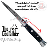 Godfather Stiletto Automatic Knife Classic Switchblade - Black