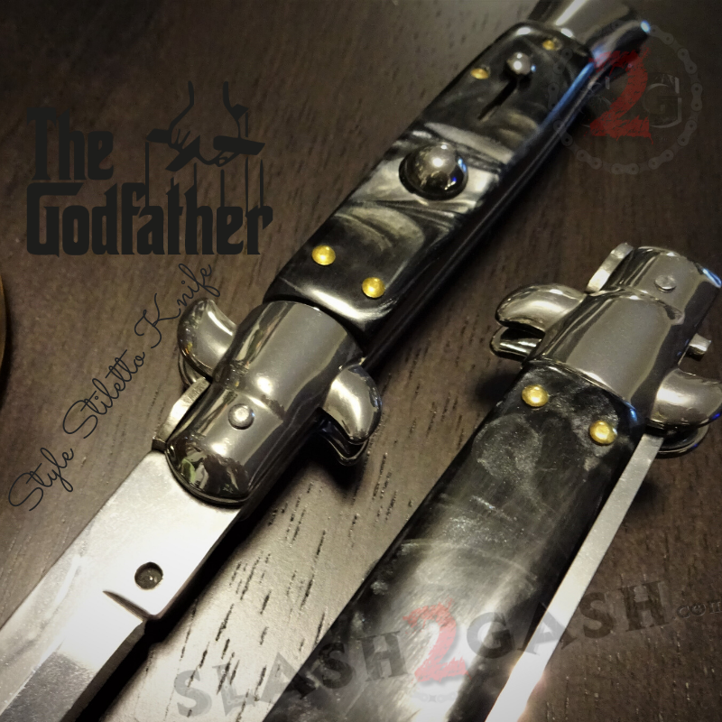 Godfather Stiletto Knife Italian Style Classic Switchblade