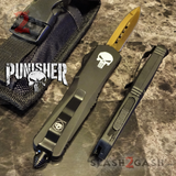 Punisher OTF Knife D/A Skull Switchblade *Limited Edtition* Gold S2G Tactical Automatic Knives slash2gash