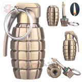 Grenade Fire Starter - Emergency Permanent Match Survival Key Chain Flint Camping Kerosene Lighter