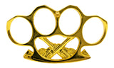 Gunslinger Brass Knuckles Crossed Pistols Handcuff Chain - Asst. colors