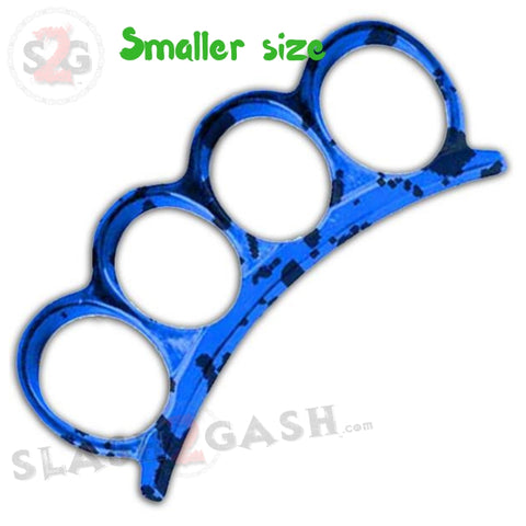 Small Knuckles Heavy Duty Belt Buckle & Paperweight - Blue Splatter