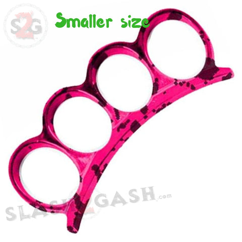 Small Knuckles Ladies Heavy Duty Belt Buckle & Paperweight - Pink Splatter