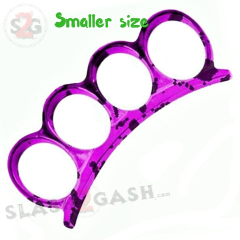 Small Knuckles Ladies Heavy Duty Belt Buckle & Paperweight - Purple Splatter