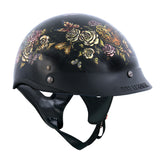 Hot Leathers D.O.T. Key Lock Heart Gloss Black Finish Motorcycle Helmet