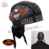 Hot Leathers Premium Eagle Headwrap - Ride With Pride Durag
