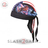 Hot Leathers Premium Headwrap - Flag & Eagle Motorcycle Durag