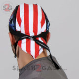 Hot Leathers Premium Headwrap - Flag & Eagle Motorcycle Durag