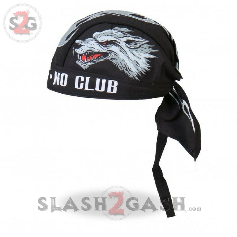 Hot Leathers Lone Wolf Headwrap Premium Motorcycle Durag No Club