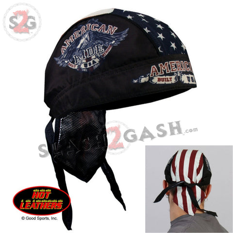 Hot Leathers American Ride Eagle Headwrap Premium Flag Du-rag Doo Rag