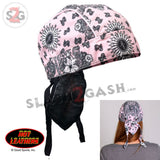 Hot Leathers Pink Paisley Headwrap Ladies Premium Biker Du-Rag Doo Rag Cap