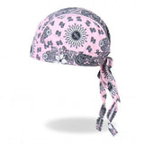 Hot Leathers Pink Paisley Headwrap Ladies Premium Biker Du-Rag Doo Rag Cap