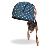 Hot Leathers Distressed American Flag Headwrap Premium Biker Du-Rag Doo Rag Cap