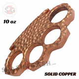 Copper Brass Knuckle Duster Heavy Duty Paper Weight - Hammer Design