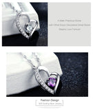 Love Heart Necklace 925 Sterling Silver Jewelry Charm Pendant for Women