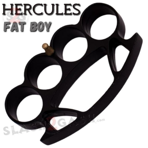 Black HERCULES Knuckles Extra Wide Large Chubby Chunk Buckle - Big Hands Tall Paper Weight