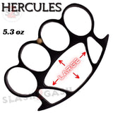 HERCULES Extra Wide Large Knuckles Chubby Chunk Buckle - Black, Big Hands Tall