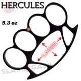Black HERCULES Knuckles Extra Wide Large Chubby Chunk Buckle - Big Hands Tall Paper Weight