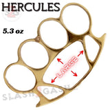 Gold HERCULES Knuckles Extra Wide Large Chubby Chunk Buckle - Big Hands Tall Paper Weight