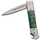 Hidden Release Dual Action Automatic Knife Jungle Green - Toxic Venom