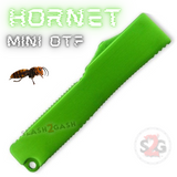 California Legal Mini Out The Front Knife Small Automatic Switchblade Key Chain Knives - Green Hornet