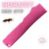 California Legal Mini Out The Front Knife Small Automatic Switchblade Key Chain Knives - Pink Hornet