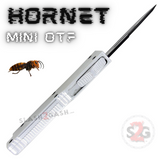 California Legal Mini OTF Dual Action Automatic Knife - Silver Hornet