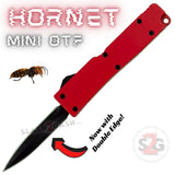 Keychain Mini OTF Knife Switchblade Dagger w/ Clip - Red Hornet