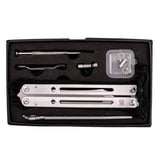 Instaknives Aluminum Balisong 2in1 Butterfly Knife w/ Zen Pins - Black