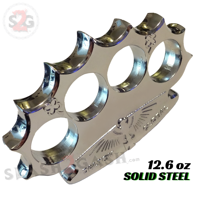 Dalton Global Brass Knuckles Irish Devil Paperweight Silver Slash2Gash