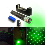 Green Laser Pointer Pen JD-851 High Power Military Grade 10 Miles + Star Cap + Battery + Charger 532nm
