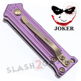 Mini Joker Automatic Knife California Legal Switchblade - Purple