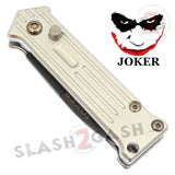 Mini Joker Automatic Knife California Legal Switchblade - Silver