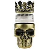 Crowned Skull Herb Grinder King Skull Tobacco Mill - 2 Colors
