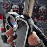 Knuckle OTF Trench Knife D/A Automatic Switchblade Dagger w/ Carbon Fiber - S2G Tactical Knives Slash2Gash