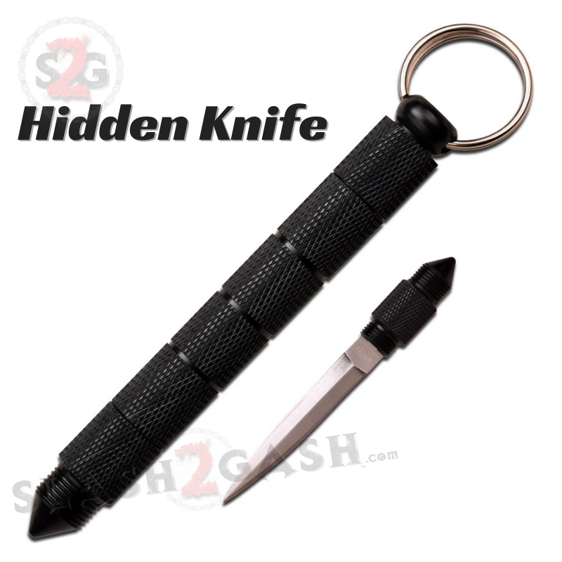 Kubotan Hidden Knife Self Defense Stick Keychain w/ Dagger 7 colors