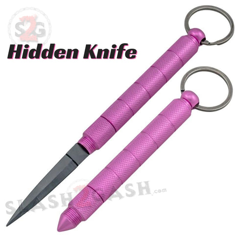 Kubotan Hidden Knife Self Defense Stick Keychain w/ Dagger - Black Key Chain kubaton kobutan