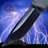 Lightning OTF Dual Action Blue Automatic Knife - Tactical Plain Edge