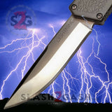 Lightning OTF Dual Action Grey Automatic Knife - Satin Plain Edge