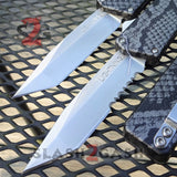 Lightning OTF Knife D/A Snake Skin Automatic Switchblade - Tanto w/ Hydro Dip