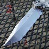 Lightning OTF Knife D/A Zombie Skulls Automatic Switchblade - Tanto Plain