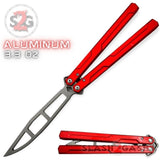 Channel Balisong Kershaw Lucha (clone) Butterfly Knife w/ Bushings - Red Trainer Training Practice Safe Dull