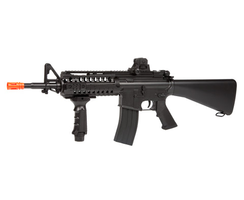 WELL D4816 M4 S-System Electric Airsoft Rifle Full Auto AEG Gun - Hybrid Gearbox, Metal & Plastic Gears