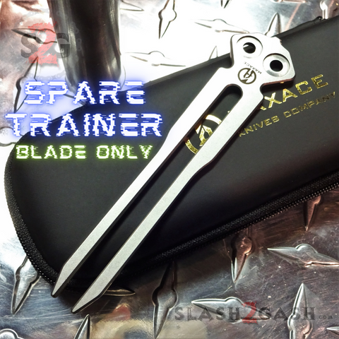 Spare Training Blade for Maxace Serpent Striker II Balisong Trainer Butterfly Knife with Roller Bearings - Practice