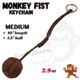 Brown MonkeyFist Self Defense Survival Keychain Paracord - Medium 1.5 Inch
