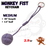 Violet MonkeyFist Self Defense Survival Keychain Paracord - Medium 1.5 Inch