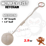 White MonkeyFist Self Defense Survival Keychain Paracord - Medium 1.5 Inch